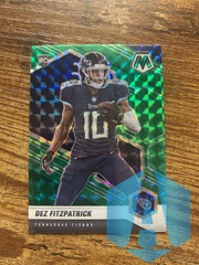 2021 Panini Mosaic Dez Fitzpatrick #336 RC Green Mosaic Titans